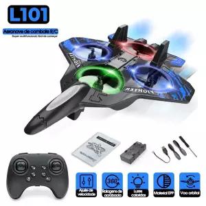 L101 RC 폼 비행기 미니 드론 2.4G 전투기 스턴트 헬리콥터 360    플립 리모컨 항공기 LED 컬러 조명 쿼드