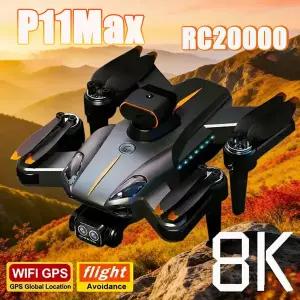 P11 Max GPS 드론 8K HD 5G 전문 항공 촬영 듀얼 카메라 장애물 회피 브러시리스 쿼드로터 20000M 2026 신