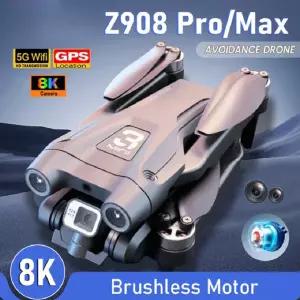 Xiaomi Z908 Pro MAX 드론 8K 전문 듀얼 카메라 GPS FPV 브러시리스 모터 광학 흐름 호버링 접이식 쿼드콥