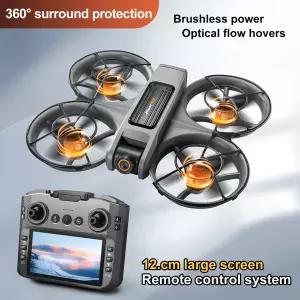 S156 미니 드론 4K 전문가용 HD 카메라 대형 화면 2.4G WIFI FPV 드론 브러시리스 광학 흐름 호버링 접이식