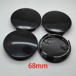 자동차 휠 허브 센터 캡 커버 ABS 블랙 범용 하이 퀄리티 내구성 외부 액세서리 68mm 4 개/세트