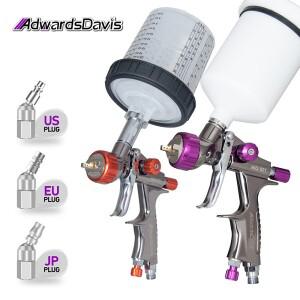 LVLP 1.3mm 2.0mm 높은 분무 자동차 판금 스프레이 건 가구 가죽 수리 UV 페인트 금속 광택 6
