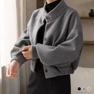 [하프클럽/]그레이 여자 여성 블랙 크롭 출근 정장 겨울 코트