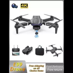 E99 접이식 드론 쿼드콥터 원격 제어 핸들 4축 항공기 HD 4K 사진 UAV 고도 고정