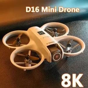 D16 미니 드론 8K HD-VR 듀얼 카메라 180    ESC 광학 흐름 장애물 회피 모터 드론 UAV 원격 제어 쿼드콥터
