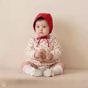 [아가방][더센트럴] 아가방 가을 루디플라워바디수트(모자)(RED)_01T52755393