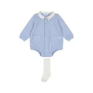 [아가방][더센트럴] 아가방 가을 노디꽈배기바디수트(양말)(BLUE)_01T52750542