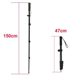47 ~ 150cm 텔레스코픽 센터링 폴 휴대용 RTK GPS 측량 막대 알루미늄 합금 경량 1PCS