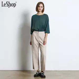 [르샵(LeShop)] 클래식 헤링본 핀턱 뒷밴딩 팬츠 (택가격 169000원)