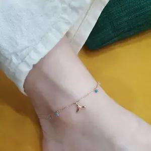 [모노]S5116 여성 터키석 유니크 돌고래 팬던트 발찌 데일리 발찌 실버925-WFQUXGN