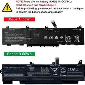 CC03XL 배터리 HP ZBook Firefly 14 G7 G8 EliteBook 830 Probook Aero 시리즈 L77608-421 L78555-005