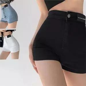 [하프클럽/]슬림핏 여성 청 반바지 핫팬츠 여성 데님 반바지 숏팬츠 하이웨