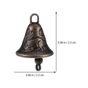 합금 금속 벨 조각상, 윈드 차임 장식, 크리스마스 트리 행잉 (무작위 스타일) 2.5x2.3x2.3cm, 20 개