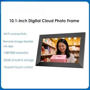 디지털 사진 프레임 10.1인치 플라스틱 WiFi 32GB IPS HD 터치 스크린 1280x800 자동 회전 마이크로 SD 지