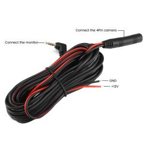 GreenYi-5.5M 2.5mm TRRS 잭 커넥터, 트럭/밴 자동차 DVR 카메라 리버스 4 핀 비디오 연장 케이블