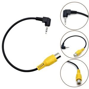 1개 자동차 후방 카메라 주차 내비게이션 비디오 케이블 GPS 변환 RCA에서 2.5mm AV
