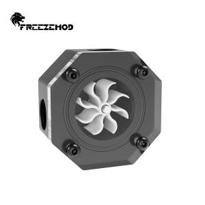 FREEZEMOD 컴퓨터 수냉 유량계 산업용 수류계 올메탈 G1/4 나사산 3홀, LSJ-KM2