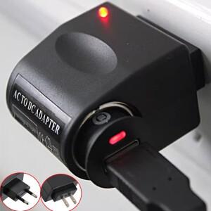 유니버설 자동차 시거잭 어댑터 AC 220V to EU 플러그 변환기 벽면 전원 소켓