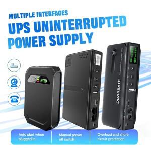 미니 DC UPS 무정전 전원 공급 장치 5V 12V 18W/36W 플러그 라우터 모뎀 휴대폰 태블릿 CCTV 카메라 시스템