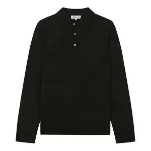갤러리아 지이크 FW 다크그린 기본핏 모100 버튼업 니트 카라 풀오버 PHU8021