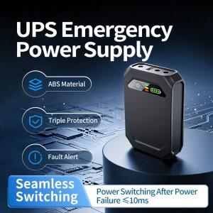 12V/9V/5V 출력 자동 전환 부저 알람 미니 DC UPS 무정전 공급 장치 (라우터 카메라 CCTV 비상용 백업