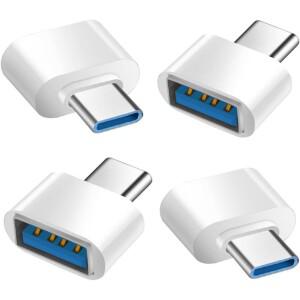 USB2.0 어댑터 암에서 타입-C 수로 변환기 플래시 드라이브 키보드 및 마우스 읽기용(블랙 화이트)