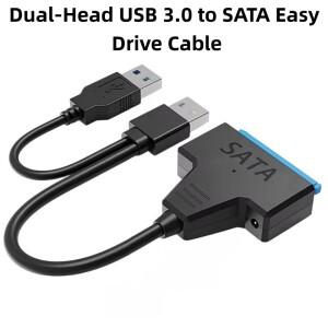 SATA-USB3.0 케이블 USB 타입 C-사타 III 하드 드라이버 어댑터 2.5인치 외장형 HDD SSD 커넥터 컨버터