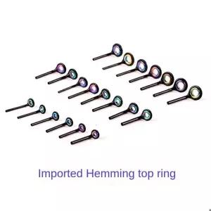 스테인리스 스틸 낚싯대 가이드 O링 눈 세라믹 링 낚시 타원형 팁 수리 키트 DIY 0.7mm-1.6mm 신제품