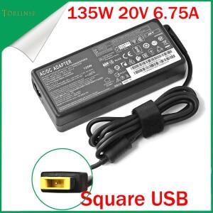 노트북 어댑터 135W 20V 6.75A USB-A 충전기 T440p Y50-70 P51 S5 ADL135NLC3A 전원 공급 장치