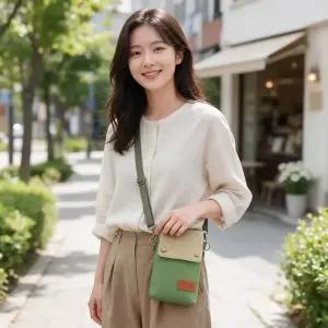 핸드폰 크로스백 미니 파우치 천가방 여행용 산책용 데일리 가방 가벼운