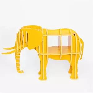 DIY 코끼리 동물모형 선반 책장 80x50cm 엘로우 조립가구 오픈책장 조립책장 WFPF6BS