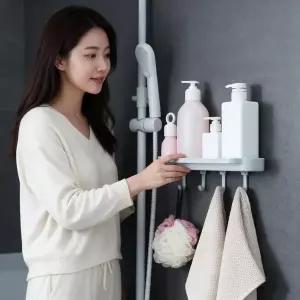 ( )욕실 수건걸이 벽걸이 수납 선반 욕실용품 타월걸이 거치대 설치형 공간활용정리함