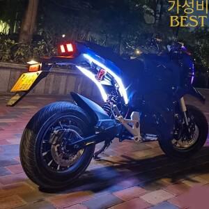 2pcs 12V 오토바이 회전 신호등 LED 주간 러닝 라이트 테일 DRL 방수 장식 스트립 브레이크 흐르는 빛