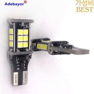 50개 T15 t10 24 SMD 3030 LED 전구 자동차 브레이크 램프 후진등 디코딩 라이트 방향 지시등 12V