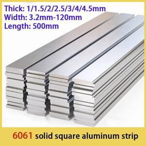 1Pcs 6061 1mm-500mm 알루미늄 플랫 바 사각형 고체 합금 산업용 가공 부품 하드 플레이트 및 막대 재료