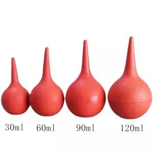 실험실용 1Pcs 30/60/90/120ml Aurilave 귀 주사기 세척 공 고무 흡입 전구