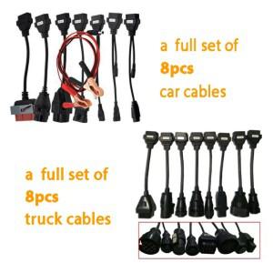 8개 자동차 케이블 + 트럭 풀세트  신형 VCI Vd Ds50e Cdp Pro 스캐너 진단 도구용 OBD2