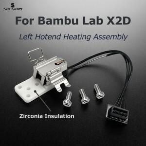 Bambulab X2D 왼쪽 핫엔드 히팅 어셈블리  지르코니아 절연체  업그레이드 3D 프린터 부품용