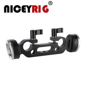 치즈 핸들 카메라 케이지 숄더 리그 1/4 3/8 인치 나사 클램프 용 표준 ARRI Rosette M6이있는 NICEYRIG 15