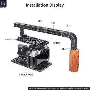 CB4-INNOREL CNC 알루미늄 합금 다기능 ARRI 치즈 핸들(카메라 케이지  플레이트용 3/8인치 위치 지정 구멍