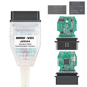 토요타 OBD2 자동차 진단 케이블  미니 소형 VCI V18.00.008 TIS 테크스트림  minivci J2534 FTDI FT232RL