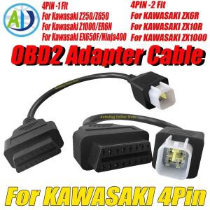 가와사키호환 4핀용 OBD2 어댑터 케이블 (Z250  Z1000  ER6N  닌자400 바이크 오토바이용 변환 커넥터)