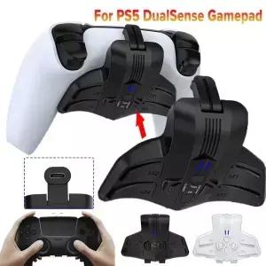 프로그래밍 가능한 백플레이트 재매핑 키트 PS5 듀얼센스 게임패드 PC 백 버튼 터보 매크로 기능 RGB 패들