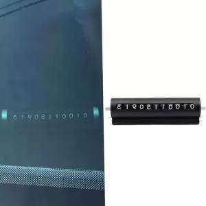 오너클랜 부착식 원형 주차번호판 차량용 검은색 스티커 부착식주차번호판 원형주차번호판