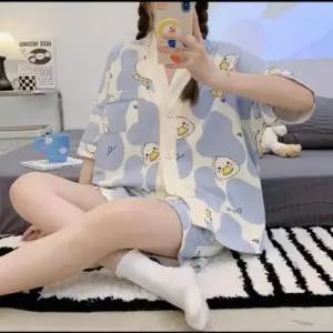 [더블디]페미닌 루즈핏 캐릭터 반팔 잠옷 세트 잠옷 SD-5142 SD-5142 (52811310)