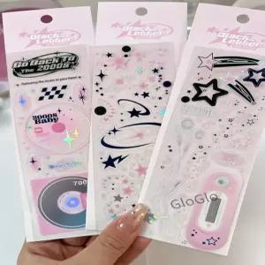 1Pc 귀여운 스타 스티커 장식 스크랩북 DIY 앨범 일기 저널 Pcard 편지지