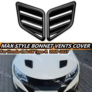 본넷덕트 후드 에어덕트 Honda Civic IX SI Type-R - Louvers 에어 스쿠프 보닛 벤트 커버 공기 흡입구 글