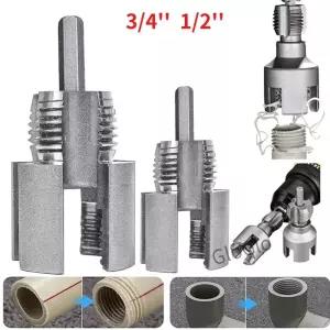 PPR/PVC 수도관 나사산 가공기 20MM/25MM 태핑툴 내부 외부 일체형 다이 와이어 오프너