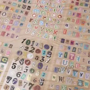 영어 벳 숫자 레트로 스티커 앨범 일기 장식 DIY 수제 스크랩북 세트당 6 개