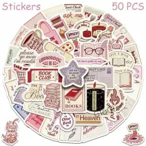 50pcs 만화 낙서 책 같은 스티커 데칼 노트북 스크랩북 냉장고 스케이트 보드 기타 DIY 미적